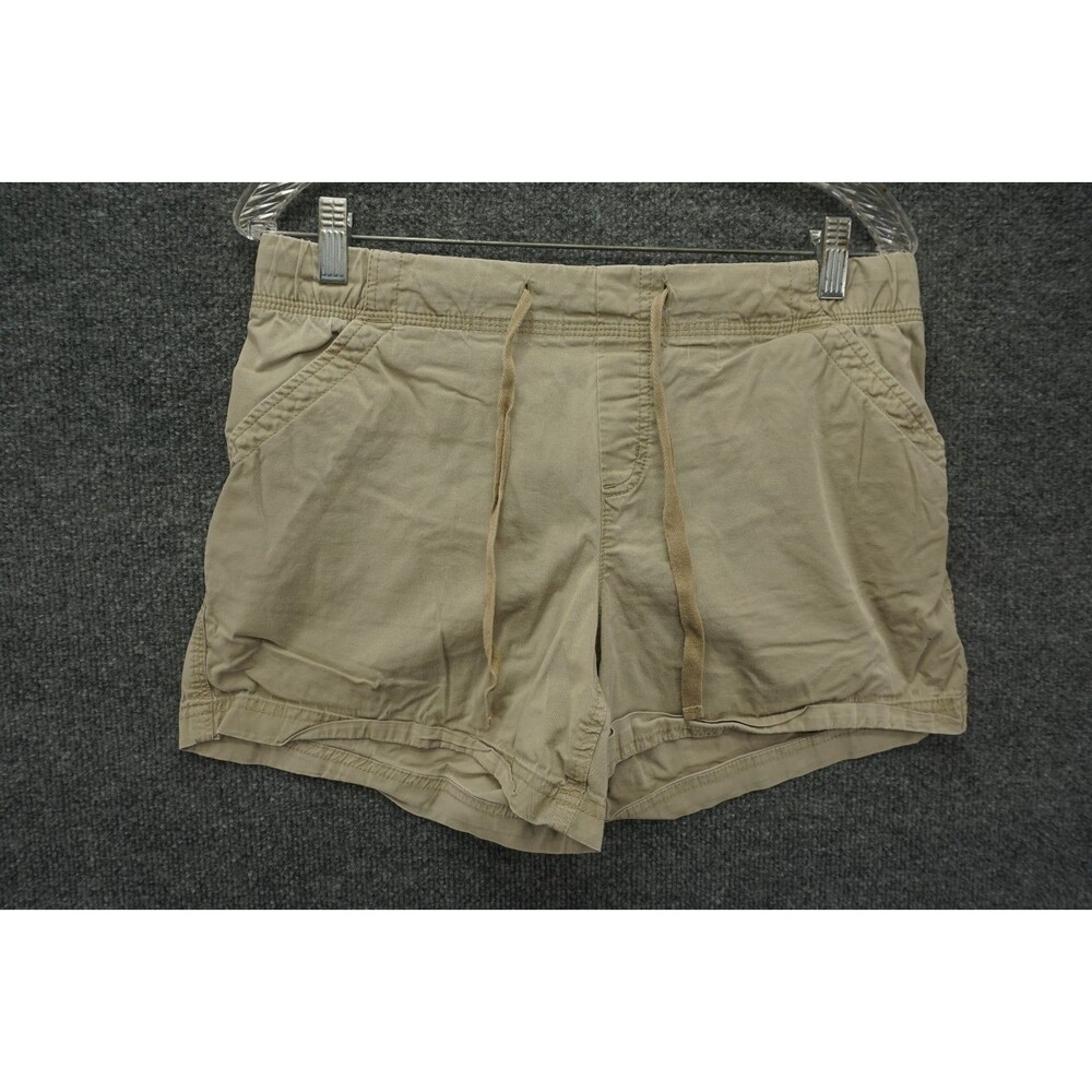 Eddie Bauer Khaki Shorts Size 10 Drawstring Waist Utility Chino Hiking Outdoor